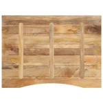 vidaXL Blat birou cu decupaj curbat 100x80x2,5cm lemn masiv mango brut
