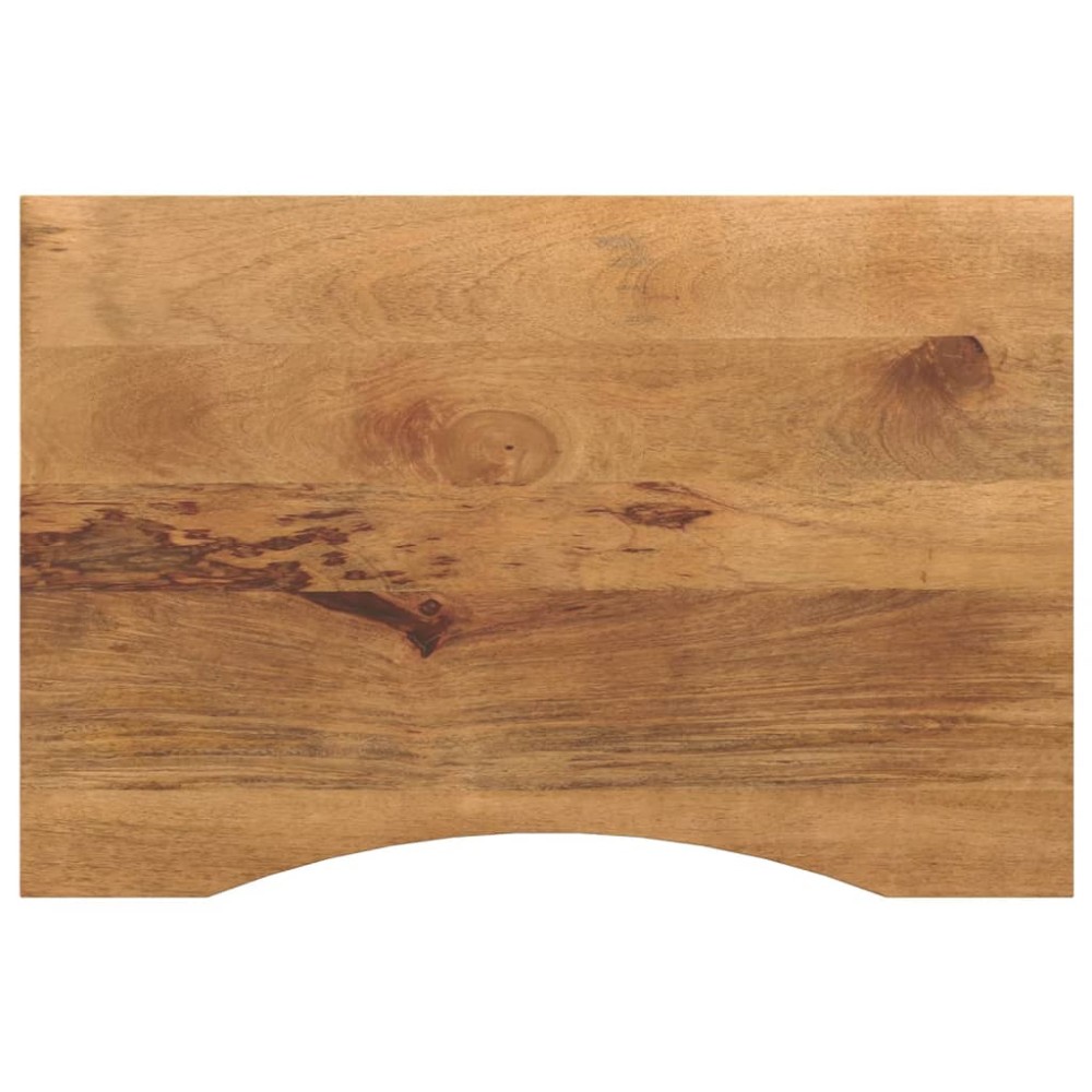 vidaXL Blat birou cu decupaj curbat 80x50x2,5 cm lemn masiv mango brut