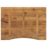 vidaXL Blat birou cu decupaj curbat 110x80x2,5cm lemn masiv mango brut