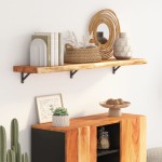 vidaXL Raft perete 120x20x2,5cm dreptunghiular lemn acacia margine vie