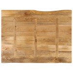 vidaXL Blat masă cu margini naturale, 100x80x2,5 cm, lemn masiv mango vidaXL Blat masă cu margini naturale, 100x80x2,5 cm, lemn masiv mango