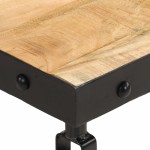 vidaXL Măsuță de cafea cu roți, 100x55x26 cm, lemn masiv de mango