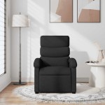 vidaXL Fotoliu rabatabil, negru, material textil vidaXL Fotoliu rabatabil, negru, material textil