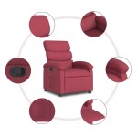 vidaXL Fotoliu rabatabil, roșu vin, material textil vidaXL Fotoliu rabatabil, roșu vin, material textil