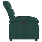 vidaXL Fotoliu rabatabil, verde închis, material textil vidaXL Fotoliu rabatabil, verde închis, material textil