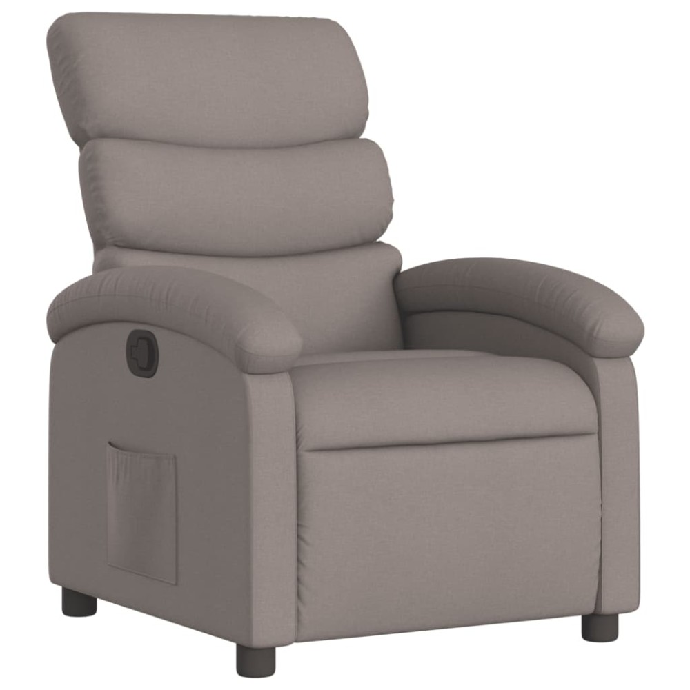vidaXL Fotoliu rabatabil, gri taupe, material textil