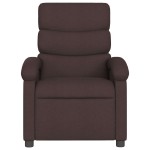 vidaXL Fotoliu de masaj rabatabil, maro închis, material textil