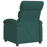 vidaXL Fotoliu de masaj rabatabil, verde închis, material textil vidaXL Fotoliu de masaj rabatabil, verde închis, material textil