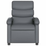 vidaXL Fotoliu rabatabil, gri, piele ecologică