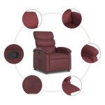 vidaXL Fotoliu rabatabil, roșu vin, piele ecologică vidaXL Fotoliu rabatabil, roșu vin, piele ecologică
