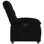 vidaXL Fotoliu rabatabil, negru, material textil vidaXL Fotoliu rabatabil, negru, material textil