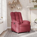 vidaXL Fotoliu rabatabil, roșu vin, material textil vidaXL Fotoliu rabatabil, roșu vin, material textil