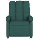 vidaXL Fotoliu rabatabil, verde închis, material textil vidaXL Fotoliu rabatabil, verde închis, material textil