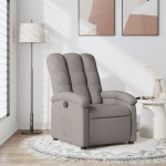 vidaXL Fotoliu rabatabil, gri taupe, material textil