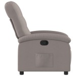 vidaXL Fotoliu rabatabil, gri taupe, material textil