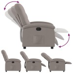 vidaXL Fotoliu rabatabil, gri taupe, material textil
