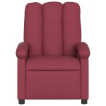 vidaXL Fotoliu de masaj rabatabil, roșu vin, material textil vidaXL Fotoliu de masaj rabatabil, roșu vin, material textil
