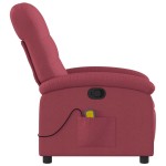 vidaXL Fotoliu de masaj rabatabil, roșu vin, material textil vidaXL Fotoliu de masaj rabatabil, roșu vin, material textil