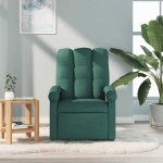 vidaXL Fotoliu de masaj rabatabil, verde închis, material textil vidaXL Fotoliu de masaj rabatabil, verde închis, material textil