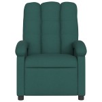 vidaXL Fotoliu de masaj rabatabil, verde închis, material textil vidaXL Fotoliu de masaj rabatabil, verde închis, material textil