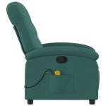 vidaXL Fotoliu de masaj rabatabil, verde închis, material textil vidaXL Fotoliu de masaj rabatabil, verde închis, material textil