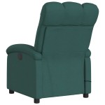 vidaXL Fotoliu de masaj rabatabil, verde închis, material textil vidaXL Fotoliu de masaj rabatabil, verde închis, material textil