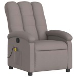 vidaXL Fotoliu de masaj rabatabil, gri taupe, material textil