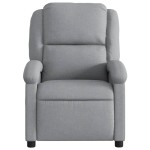 vidaXL Fotoliu rabatabil, gri deschis, material textil