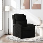 vidaXL Fotoliu rabatabil, negru, material textil vidaXL Fotoliu rabatabil, negru, material textil