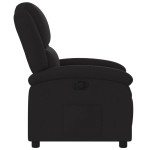 vidaXL Fotoliu rabatabil, negru, material textil vidaXL Fotoliu rabatabil, negru, material textil