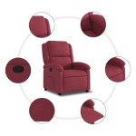 vidaXL Fotoliu rabatabil, roșu vin, material textil vidaXL Fotoliu rabatabil, roșu vin, material textil