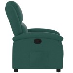 vidaXL Fotoliu rabatabil, verde închis, material textil vidaXL Fotoliu rabatabil, verde închis, material textil