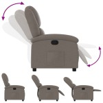 vidaXL Fotoliu rabatabil, gri taupe, material textil