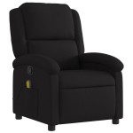 vidaXL Fotoliu de masaj rabatabil, negru, material textil