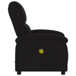 vidaXL Fotoliu de masaj rabatabil, negru, material textil