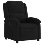 vidaXL Fotoliu rabatabil, negru, catifea vidaXL Fotoliu rabatabil, negru, catifea