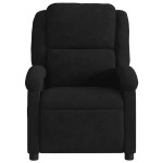 vidaXL Fotoliu rabatabil, negru, catifea vidaXL Fotoliu rabatabil, negru, catifea