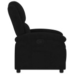 vidaXL Fotoliu rabatabil, negru, catifea vidaXL Fotoliu rabatabil, negru, catifea