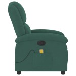 vidaXL Fotoliu de masaj rabatabil, verde închis, catifea vidaXL Fotoliu de masaj rabatabil, verde închis, catifea