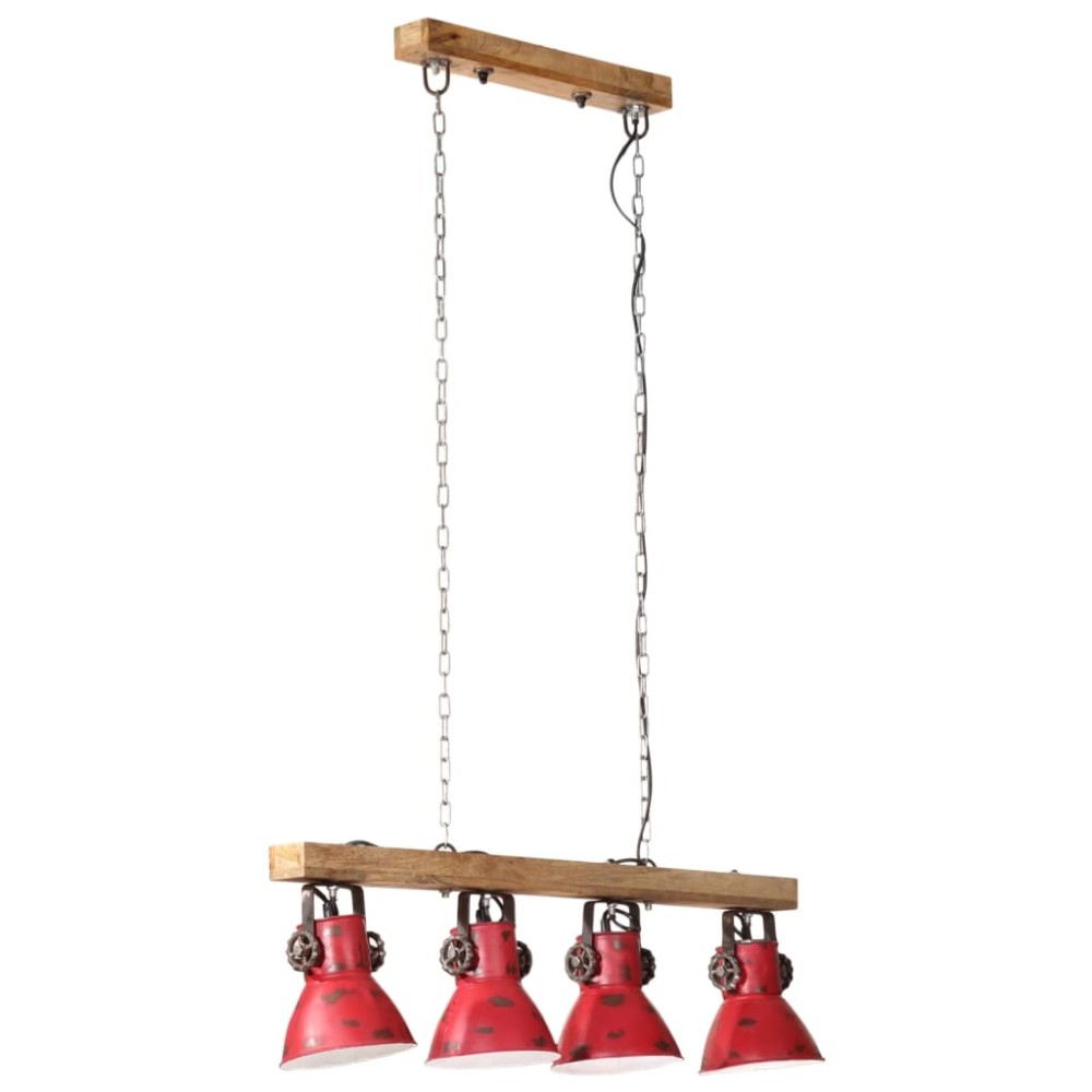vidaXL Lampă de tavan 25 W, roșu, 90x24x111 cm, E27