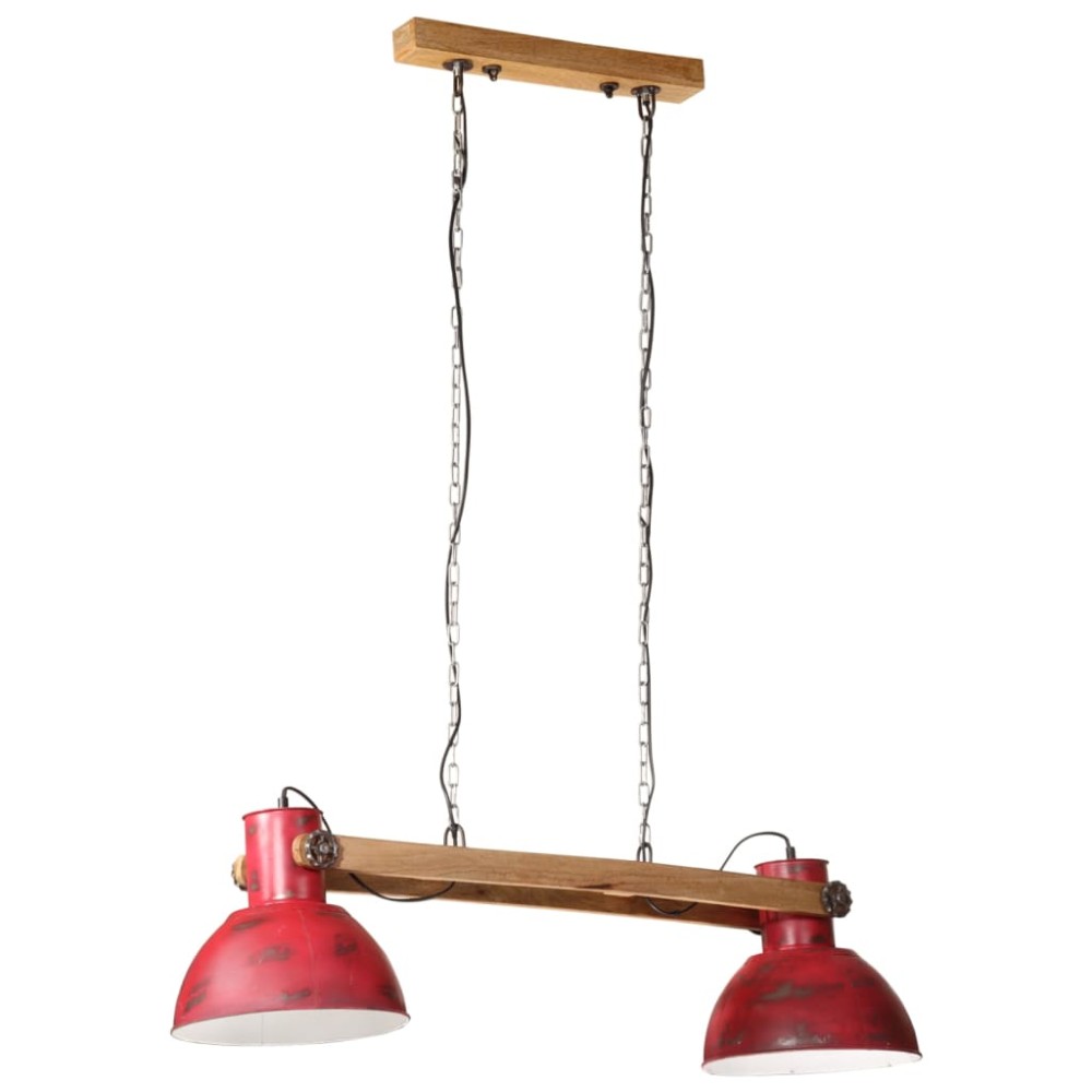 vidaXL Lampă suspendată 25 W, roșu uzat, 85x28x109 cm, E27