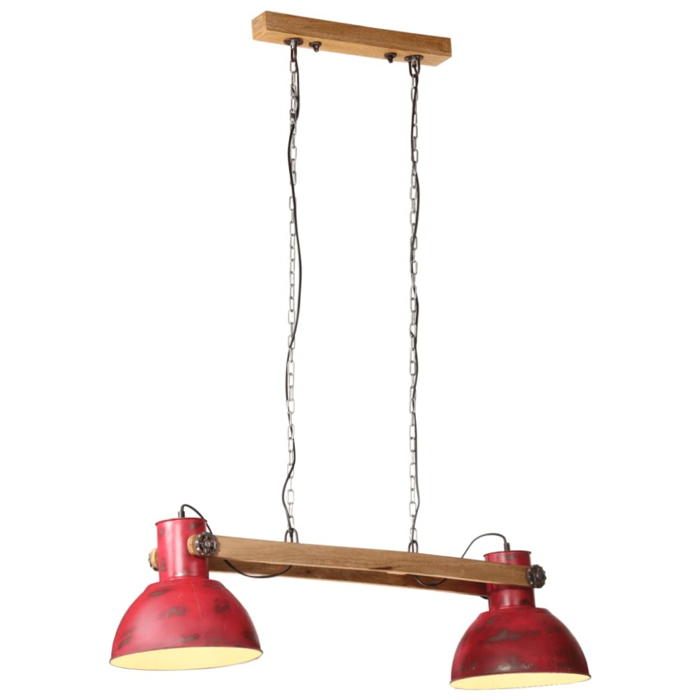 vidaXL Lampă suspendată 25 W, roșu uzat, 85x28x109 cm, E27