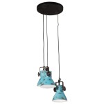 vidaXL Lampă suspendată 25 W, albastru uzat, 30x30x100 cm, E27 vidaXL Lampă suspendată 25 W, albastru uzat, 30x30x100 cm, E27