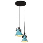 vidaXL Lampă suspendată 25 W, albastru uzat, 30x30x100 cm, E27 vidaXL Lampă suspendată 25 W, albastru uzat, 30x30x100 cm, E27