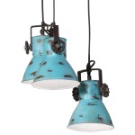 vidaXL Lampă suspendată 25 W, albastru uzat, 30x30x100 cm, E27 vidaXL Lampă suspendată 25 W, albastru uzat, 30x30x100 cm, E27