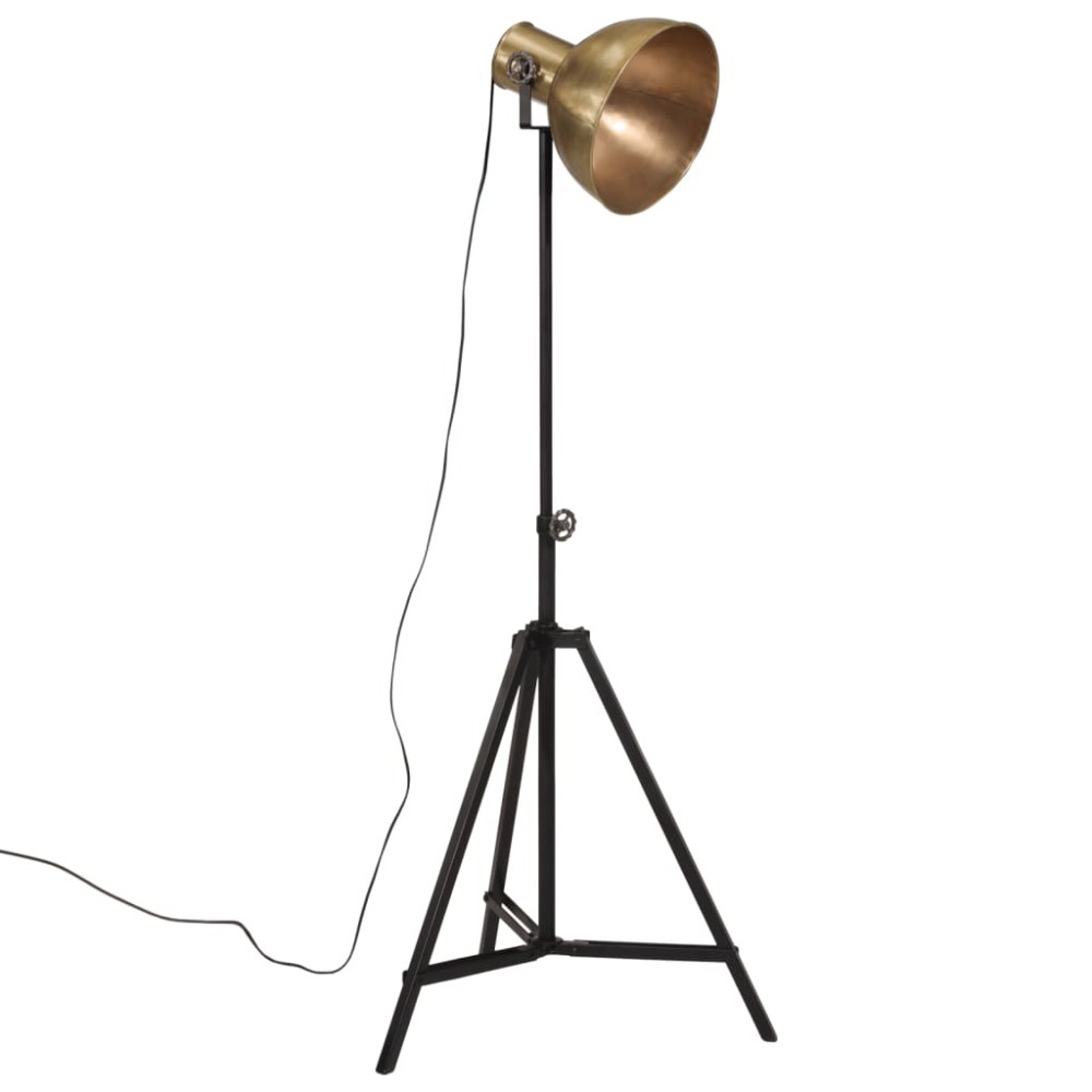 vidaXL Lampă de podea 25 W, alamă antichizată, 61x61x90/150 cm, E27