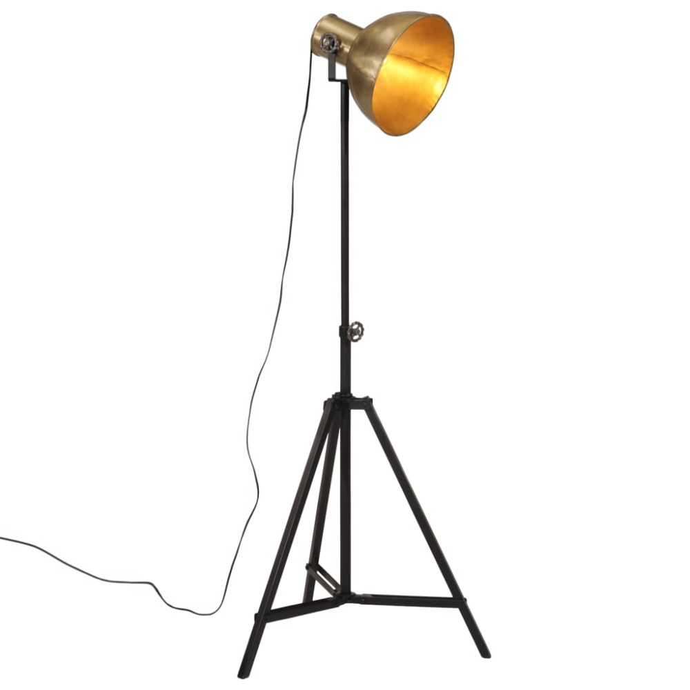 vidaXL Lampă de podea 25 W, alamă antichizată, 61x61x90/150 cm, E27