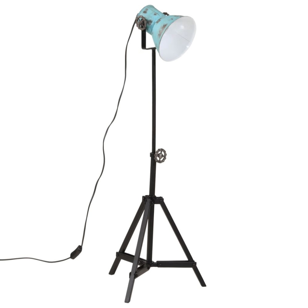 vidaXL Lampă de podea, 25 W, albastru uzat, 35x35x65/95 cm, E27
