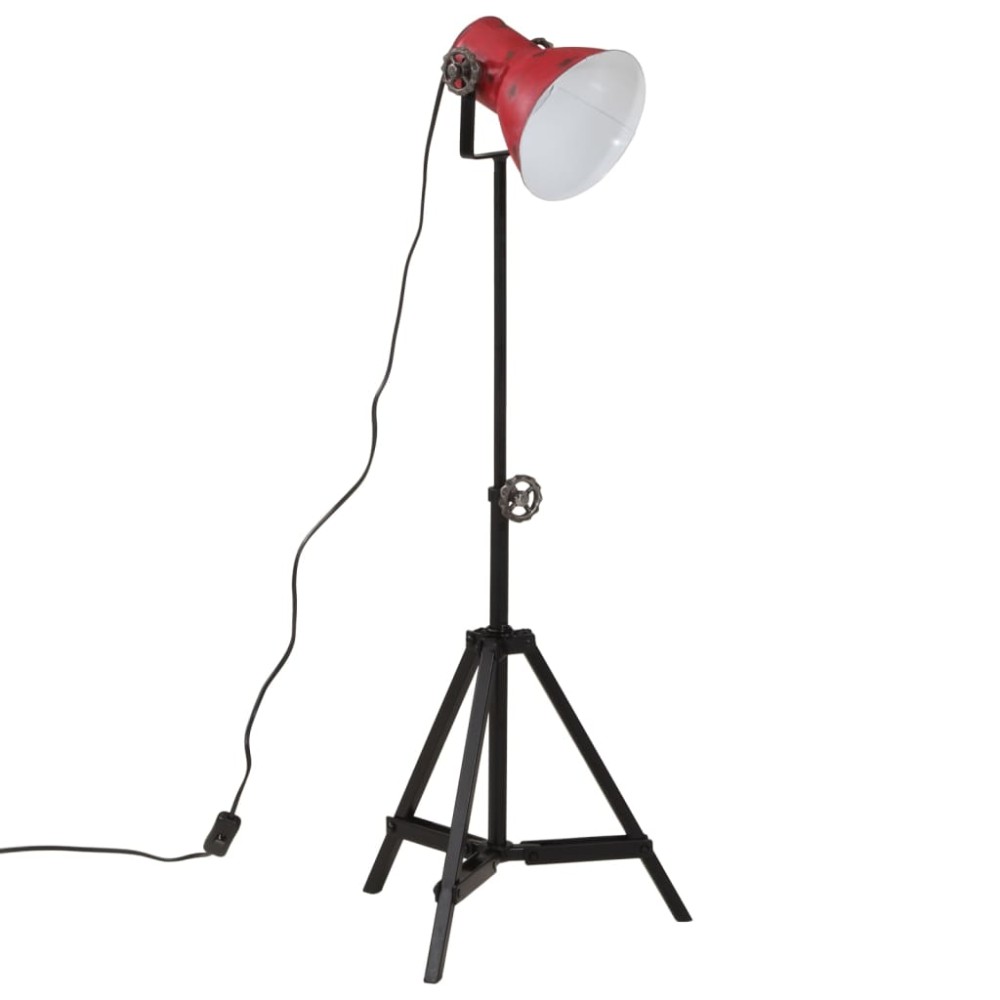 vidaXL Lampă de podea 25 W, roșu uzat, 35x35x65/95 cm, E27