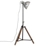 vidaXL Lampă de podea 25 W, argintiu vintage, 75x75x90-150 cm, E27 vidaXL Lampă de podea 25 W, argintiu vintage, 75x75x90-150 cm, E27